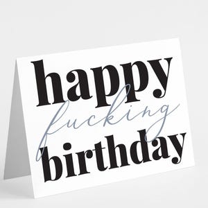 Lot de 24 cartes d'anniversaire humoristiques audacieuses - « Happy F@#king Birthday » avec enveloppes, cartes de voeux amusantes pour adultes, souhaits d'anniversaire au bureau