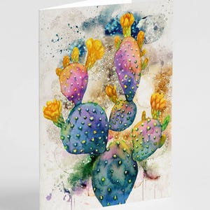 Cartes de remerciement aquarelle cactus - Lot de 24 avec enveloppes - Cartes de correspondance inspirées de la nature, verdure, en vrac pour événements, mariages et affaires