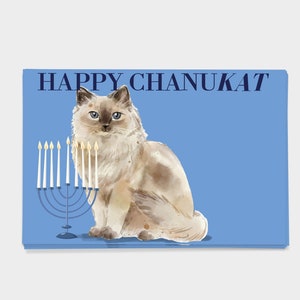 32 Funny Chanukah Postcards - Happy Chanukat - Hanukkah Fancy Jewish Cat Post Cards for Friends Kids Adults Stationery 6306