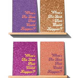 24er-Set Glitzer-Grußkarten mit inspirierendem Text - No Mess-Glitter-Grußkarten mit Umschlägen für alle Gelegenheiten | Worte der Affirmation