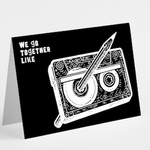 Lot de 24 cartes de voeux mixtape rétro pour les mélomanes, thème des années 80 et 90, cartes toutes occasions, notes d'amour sur cassette vintage