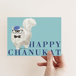 32 Funny Hanukkah Post Cards - Happy Chanukat - Chanukah Fancy Jewish Cat Postcards for Friends Kids Adults Stationery 6307