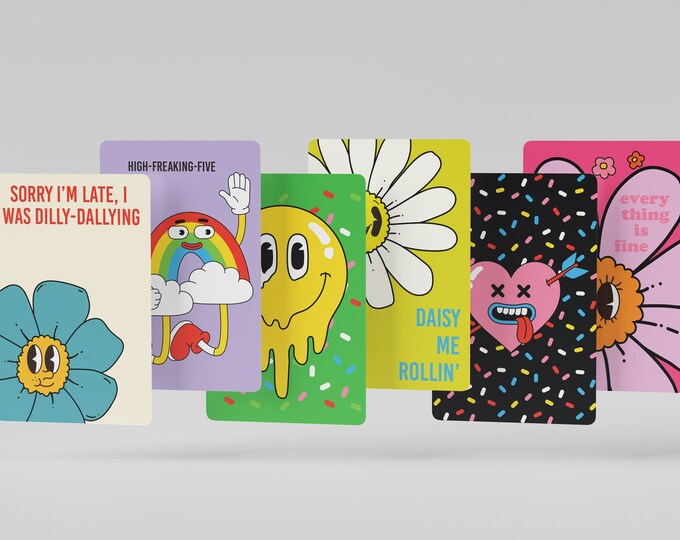 16-Pack Silly Uplifting Affirmation Cards – Colorful and Fun Deck for Daily Motivation and Positivity, 4x6 Inch Mantras for Kids & Adults