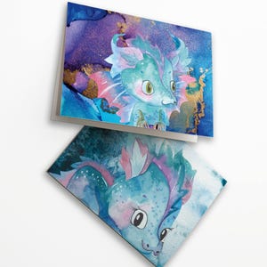 24er-Pack Baby-Drache-Fantasy-Grußkarten - wunderliche mythische Kunst für Kinder, Dankesnotizen, verzaubertes Briefpapier-Set