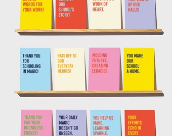 24-Pack All-Inclusive School Appreciation Cards, Vibrant Thanks for Teachers, Staff, and Faculty Gratitude