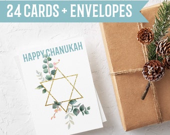 24 Beautiful Chanukah Cards 6083