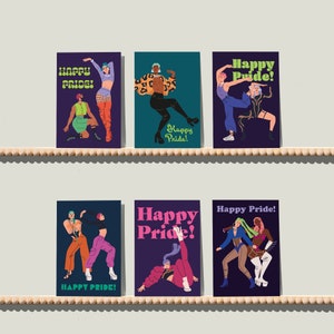 Paquet de 24 cartes de voeux Happy Pride, cartes de célébration LGBTQ+ colorées, ensemble de papeterie divers pour le mois de la fierté