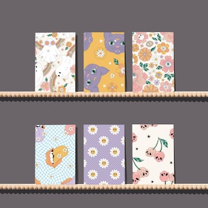 Paquet de 24 cartes vierges toutes occasions Goules fantaisistes, 6 motifs originaux uniques, papeterie illustration hippie gaie