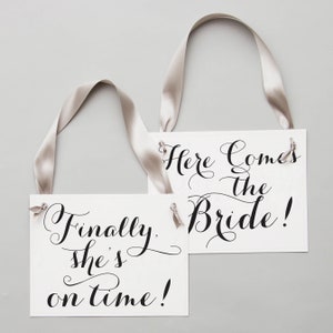 She's Finally On Time Sign-Rustic White 12x 5.5 sign-Flower Girl Sign-She's Finally On Time-White Wedding-Bride Sign Sign She's Finally On Time Sign-Rustic White 12x 5.5 sign-Flower Girl Sign-She's Finally On Time-White Wedding-Bride Sign Sign