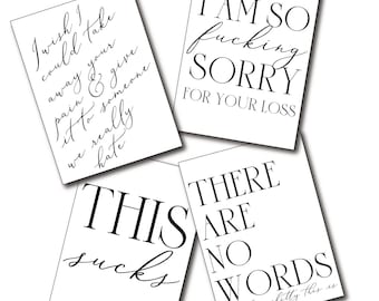 Empathetic Condolences Greeting Card Set - 24-Pack with Sincere Messages