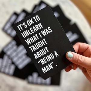 Empowerment-bevestigingskaarten voor mannen, cadeauset van 16 mantra's voor geestelijke gezondheid, zelfzorg, persoonlijke groei, emotioneel bewustzijn voor mannen