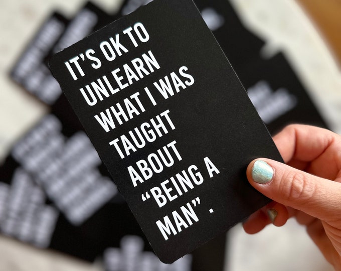 Empowering Affirmation Cards for Men, Giftable Deck of 16 Mantras for Mental Health, Self-Care, Personal Growth, Men’s Emotional Awareness