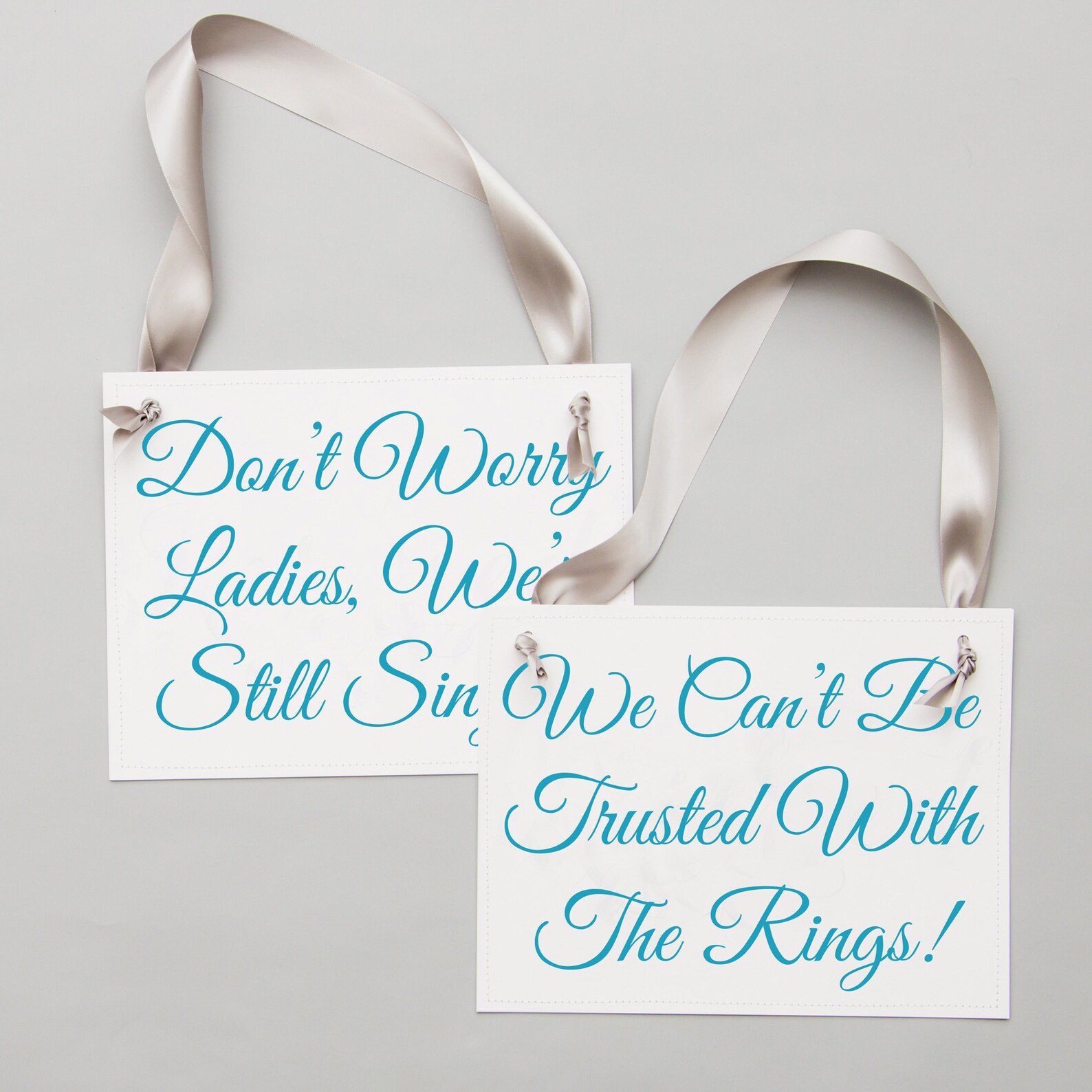 Two Funny Ring Bearer Signs Wedding Banners for Ringbearers Etsy