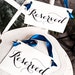 Set of 2 Reserved Signs for Weddings & Events | Two Chair and Row Reserved Banners 