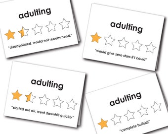 Box Set Funny Adulting Greeting Cards + Envelopes 6504