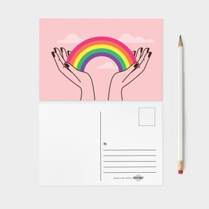 Jeu de 32 cartes esthétiques minimalistes avec dessin au trait Mains et nuages roses et nuages
