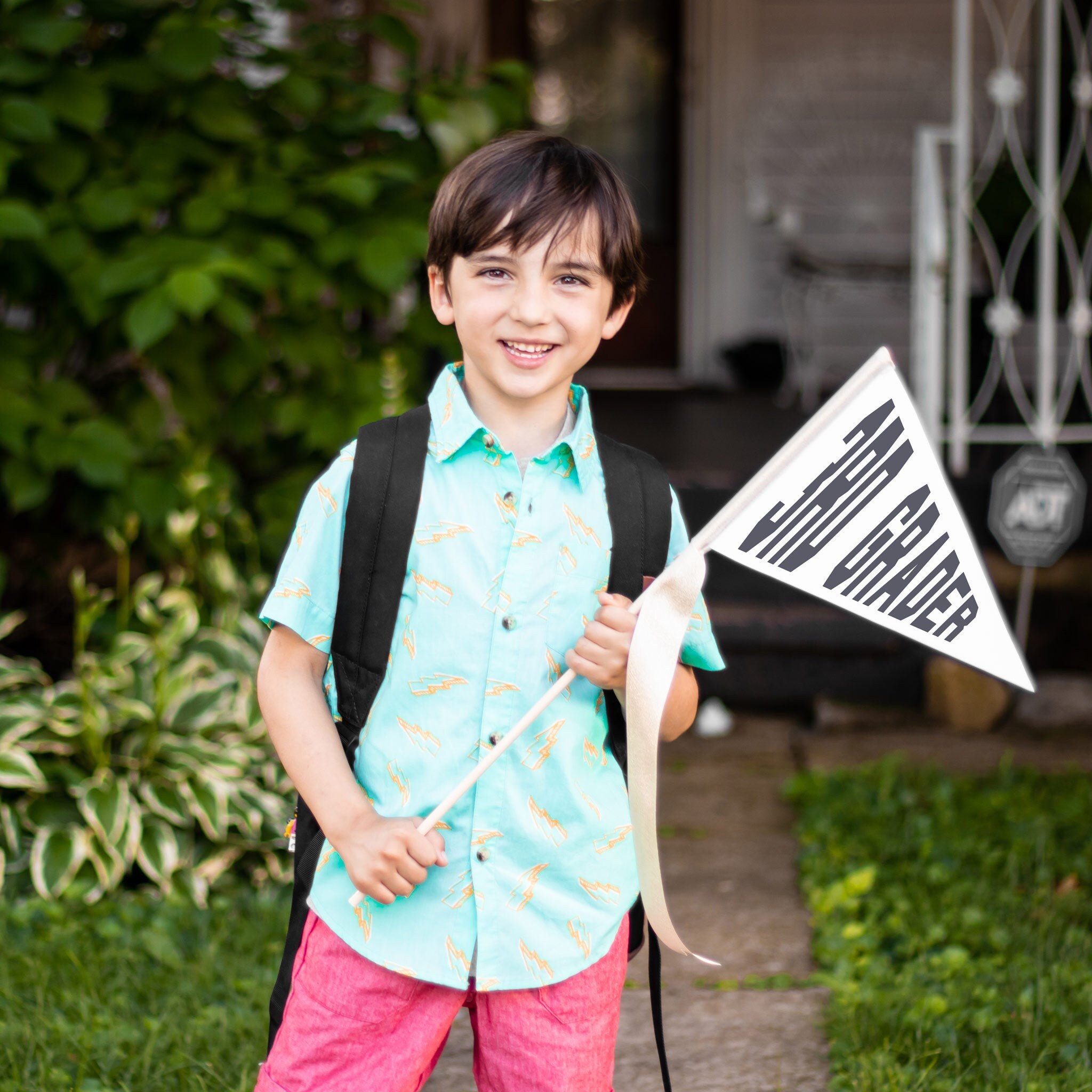 Drapeau Du Premier Jour d'école - Signe de La Rentrée Scolaire Maternelle 1Re Année 2E 3E Fanion Dra