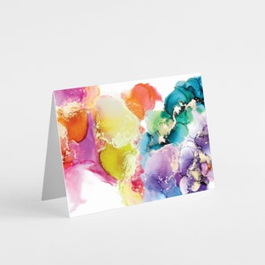 24 biglietti per tutte le occasioni, colori arcobaleno, acquerelli vivaci, solo perché, biglietti di auguri vuoti + buste, biglietti di auguri Happy Hello 6458