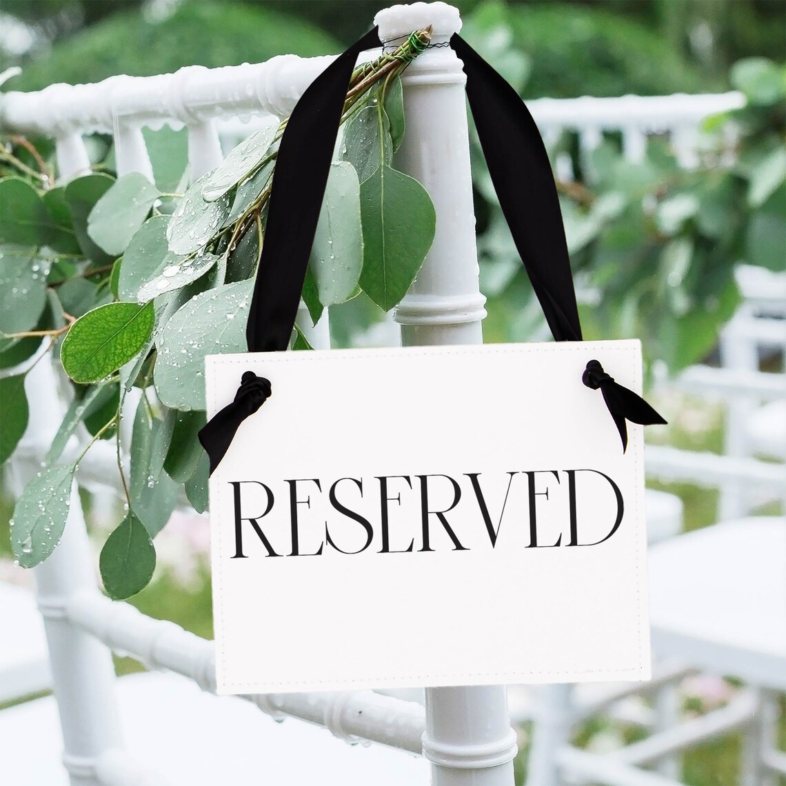 2 RESERVED Signs for Wedding Chairs or Church Pews Event Etsy