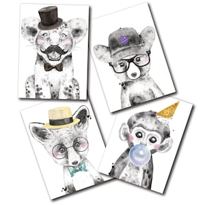 24 Cute Animal Greeting Cards for All Occasions - Baby Shower, Birthday, Thank You, Party Favors - Whimsical Designs with Envelopes