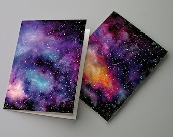 24 Galaxy Print Greeting Cards - Blank Just Because All Occasion Stationery Box Set Cosmic Prints 6631
