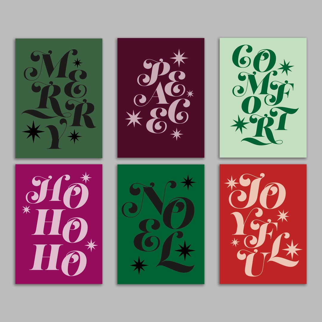Colorful Christmas Cards 