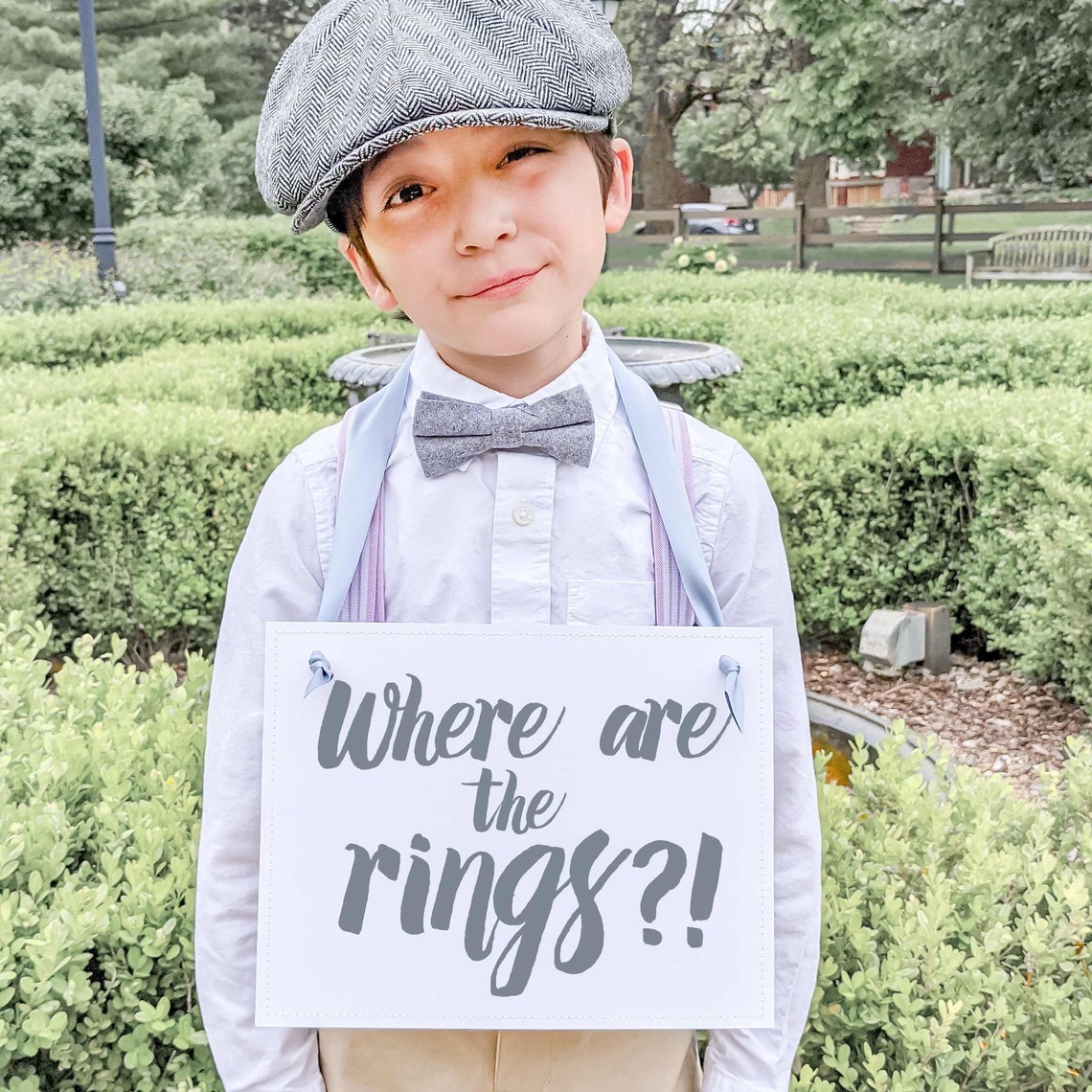 Funny Ring Bearer Sign Where Are the Rings Thick Paper Banner Etsy