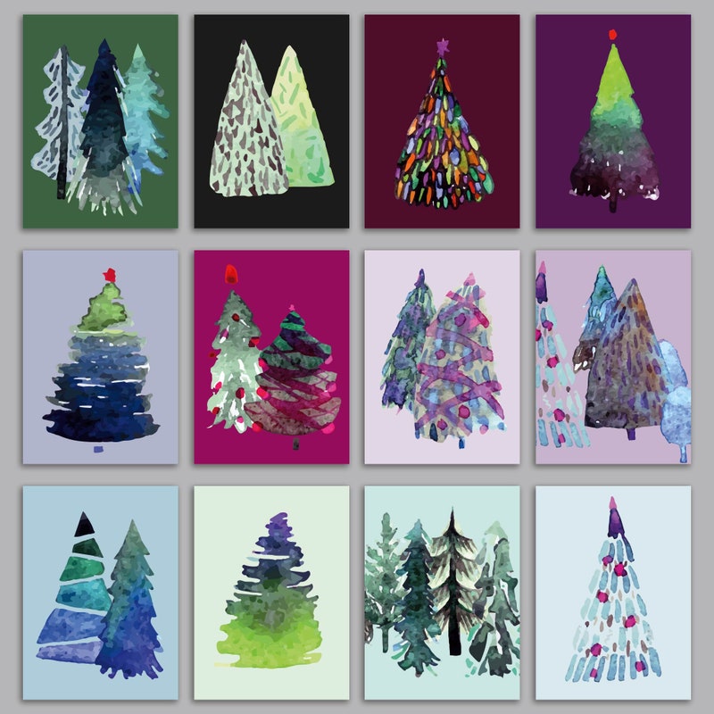 Watercolor Abstract Cards - Etsy