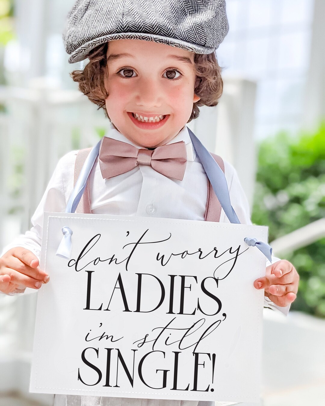 Funny Wedding Sign for Ring Bearer Don't Worry Ladies Etsy