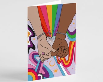 24-Pack of Queer Friendship Greetings, LGBTQ+ Pride Progress Celebration Cards, Whimsical Retro Art Notes