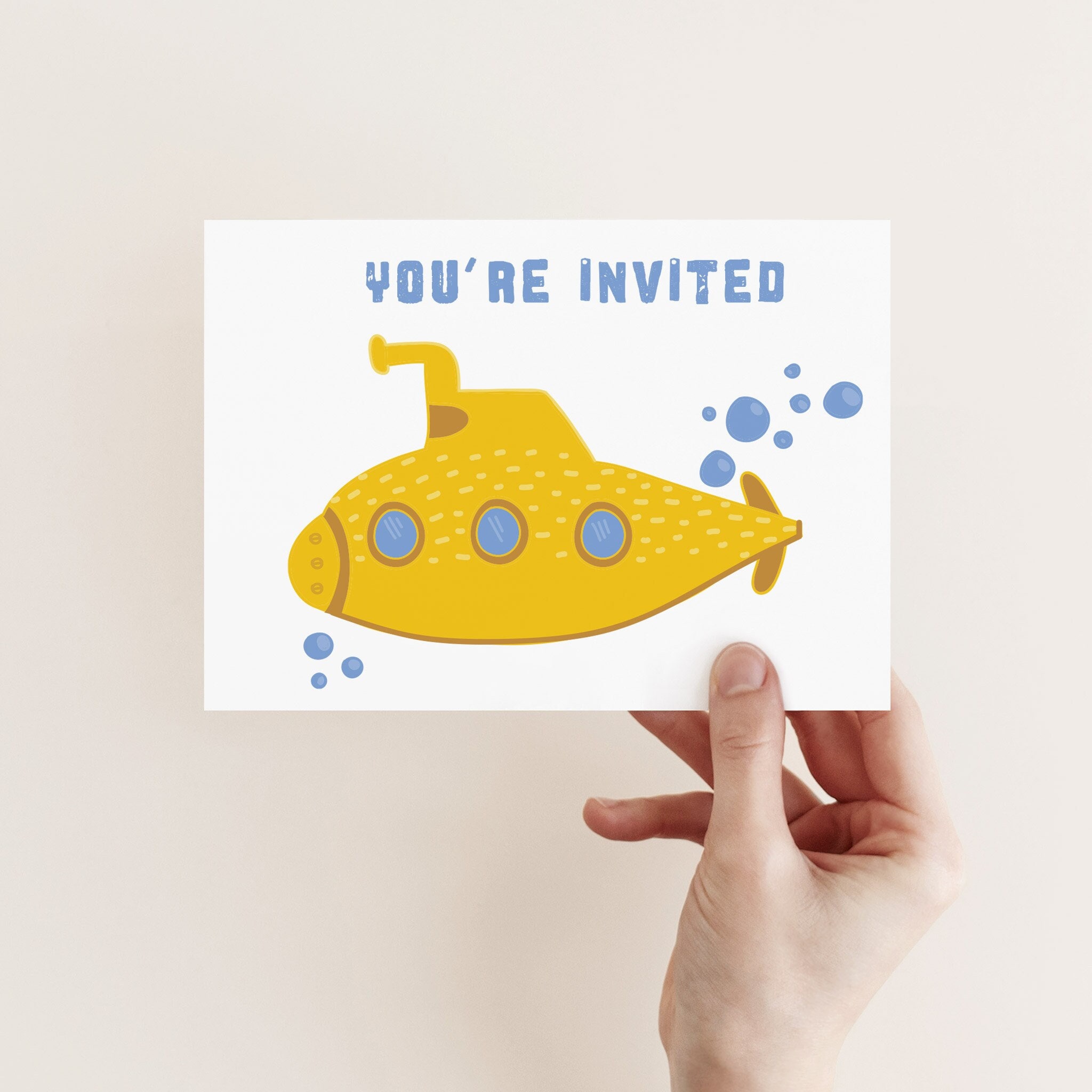 Yellow Submarine Birthday Card - Etsy, image size:2048x2048