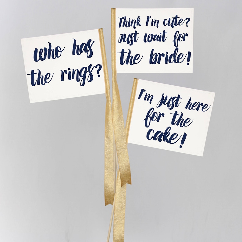 Funny Set of 3 Ring Bearer Wedding Signs Who Has The Rings Etsy