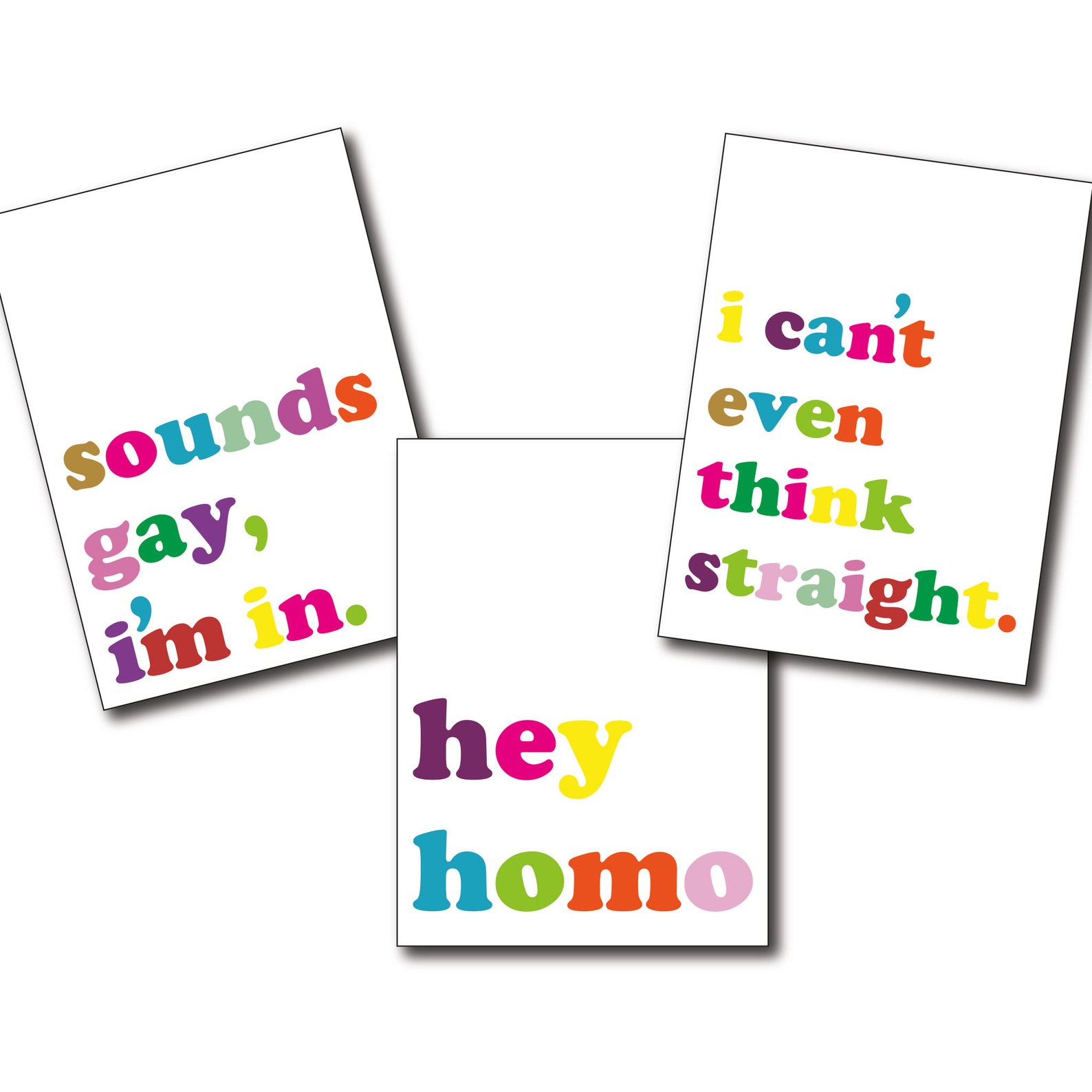 24 Totally Gay Greeting Cards 24 LGBT LGBTQ Queer Gay Etsy