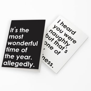 24 Funny Adult Christmas Cards Deck Yourself Holy Shit What A Year Heard You Were Naughty Holiday Greetings Box Set RR0 6610 image 8