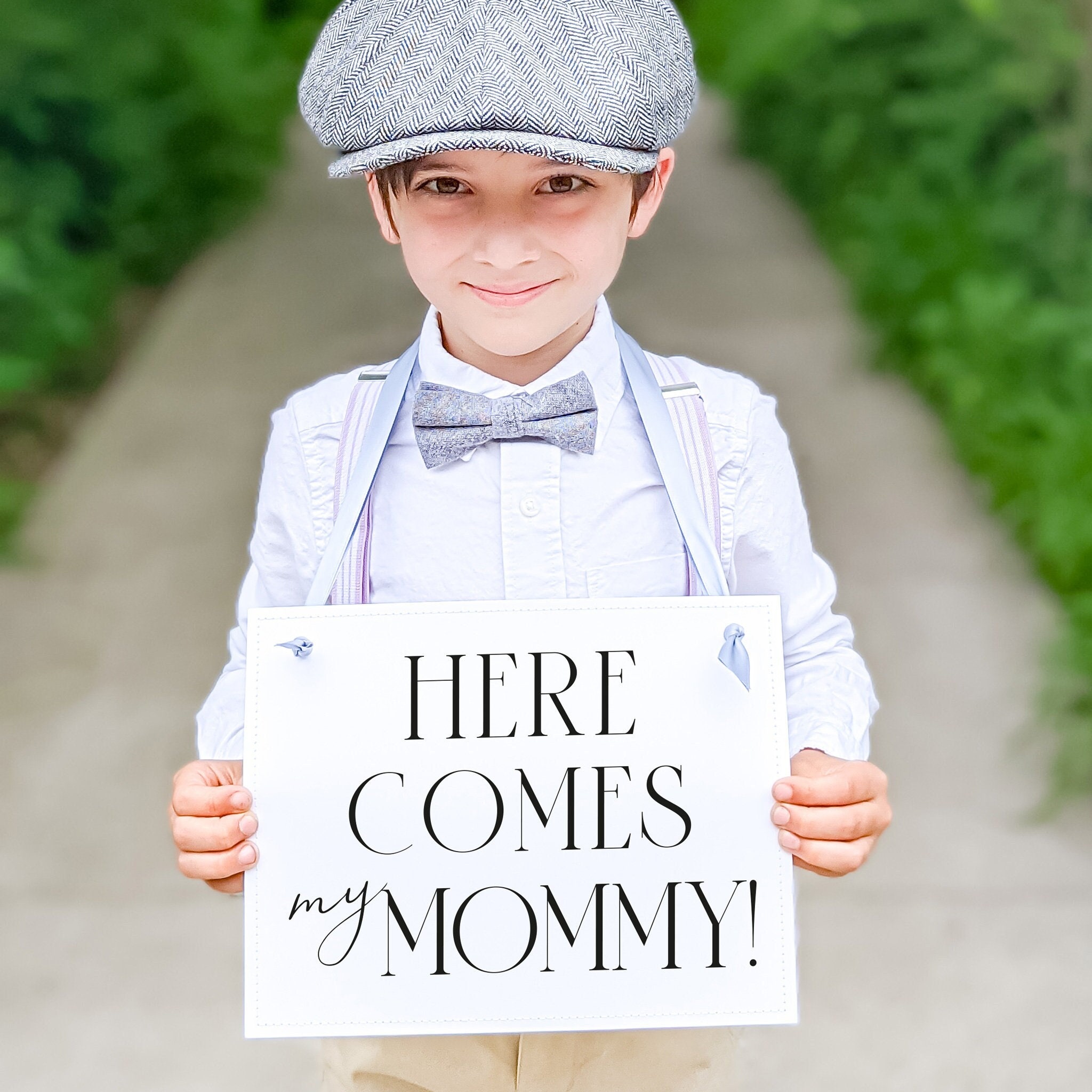 Wedding Sign For Son Or Daughter Here Comes My Mommy Ring Bearer Flower Girl Banner 3033