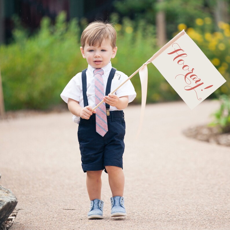 Set of 3 Wedding Signs Here Comes the Bride Sign  Hooray Sign image 4