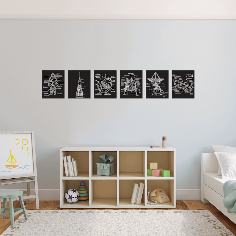 6 Space Decor Wall Prints Outer Space Diagram Unframed 8x10 Etsy
