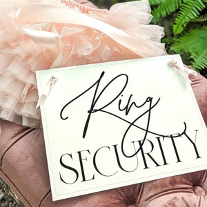 Ring Security Sign for Ring Bearer | Funny Wedding Ceremony Banner 3030 ...
