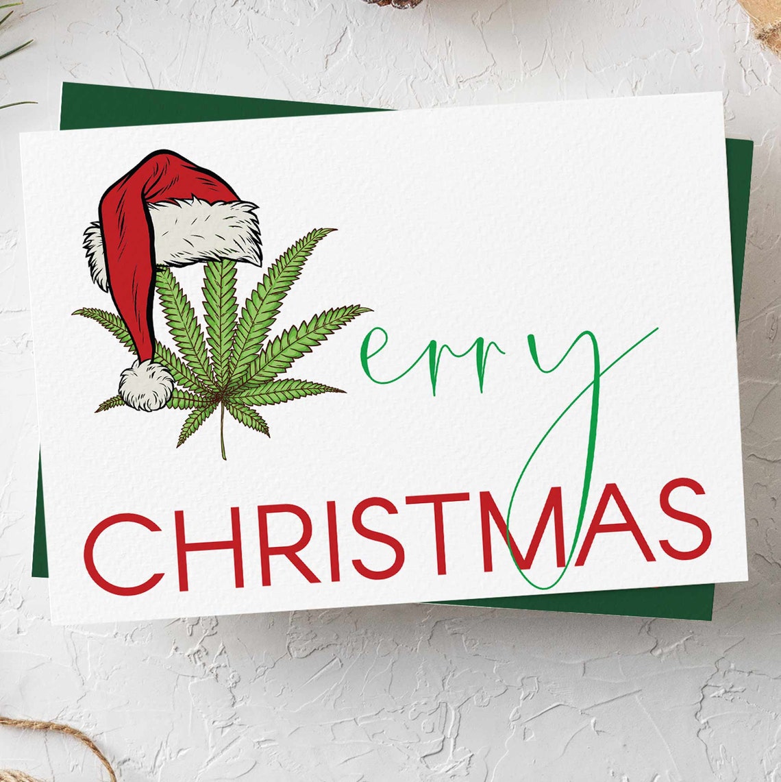24 Cannabis Christmas Cards Blank Holiday Greeting Cards Weed | Etsy