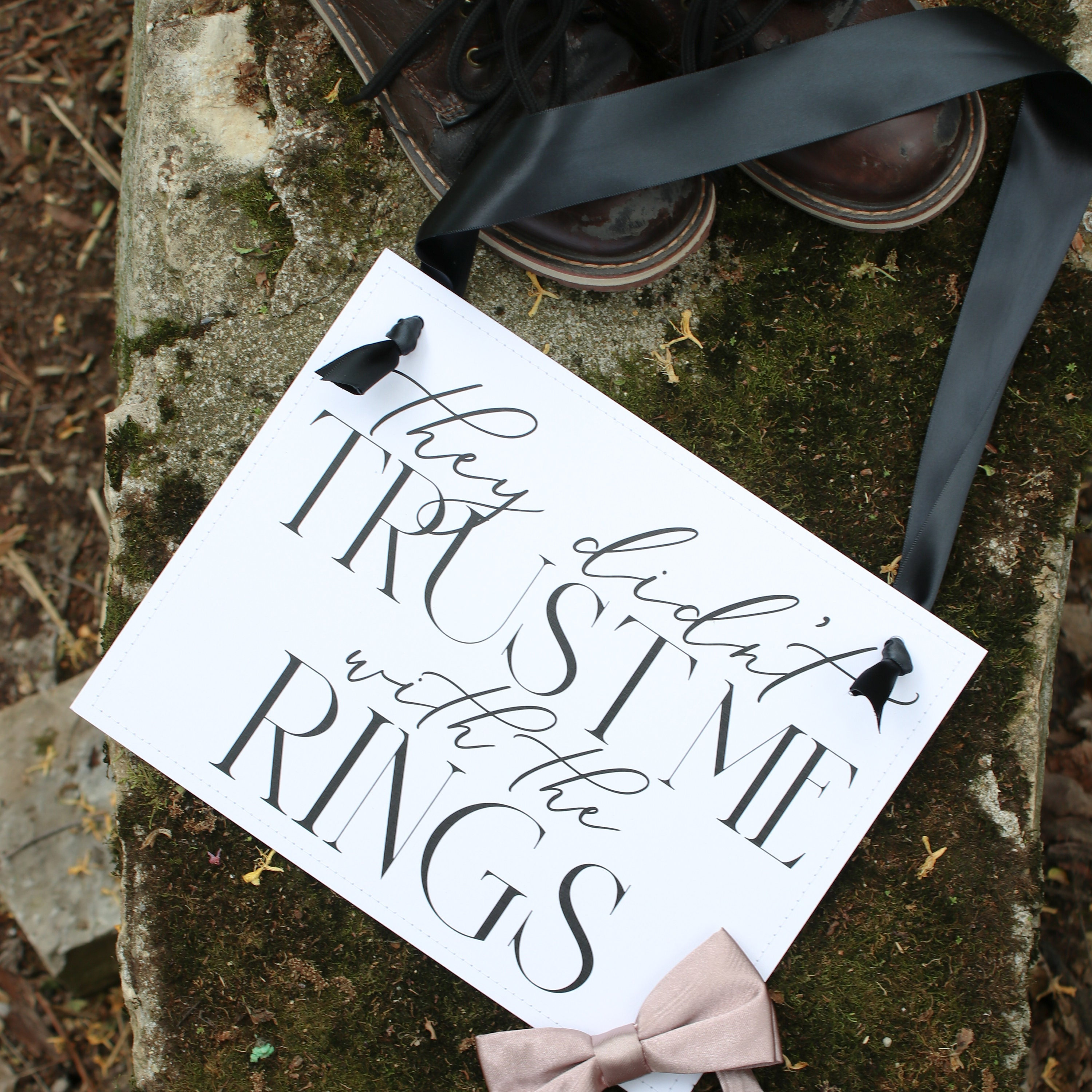 Funny Wedding Sign for Ring Bearer They Didn't Trust Me Etsy Australia