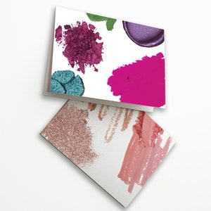Palette de maquillage cartes de voeux - Coffret de 24 cartes de beauté artistique pour les maquilleurs et les salons