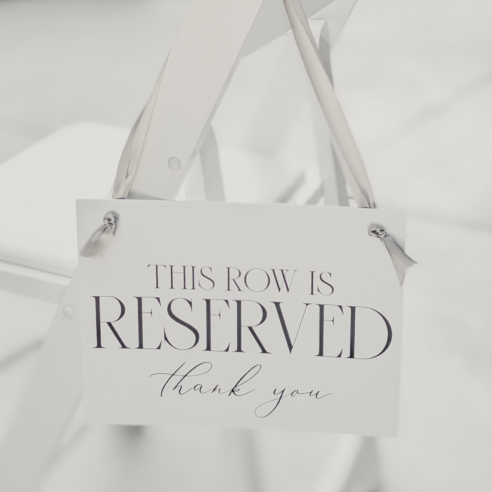 Reserved Row Wedding Signs, Package of 2, 