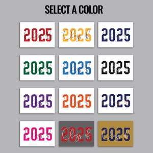 24 Schulfarben Abschlusskarten für die Klasse von 2025 in Collegiate Style Font | Wählen Sie Ihre College-Palette | Herzlichen Glückwunsch zum bestandenen Abschluss