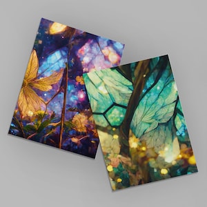 24 cartes de vœux fantaisistes du monde fantastique en 4 styles de fées magiques + enveloppes RR3 6976