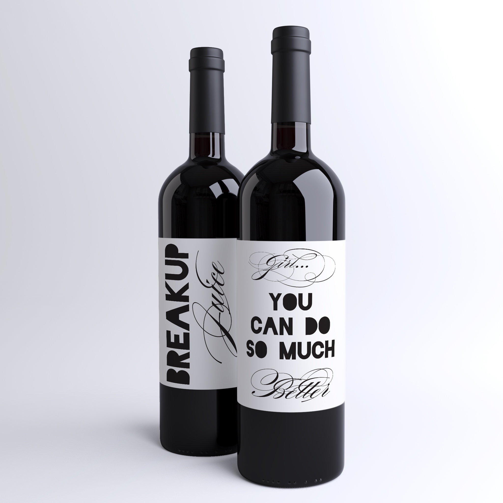 Breakup Printable Wine Bottle Labels