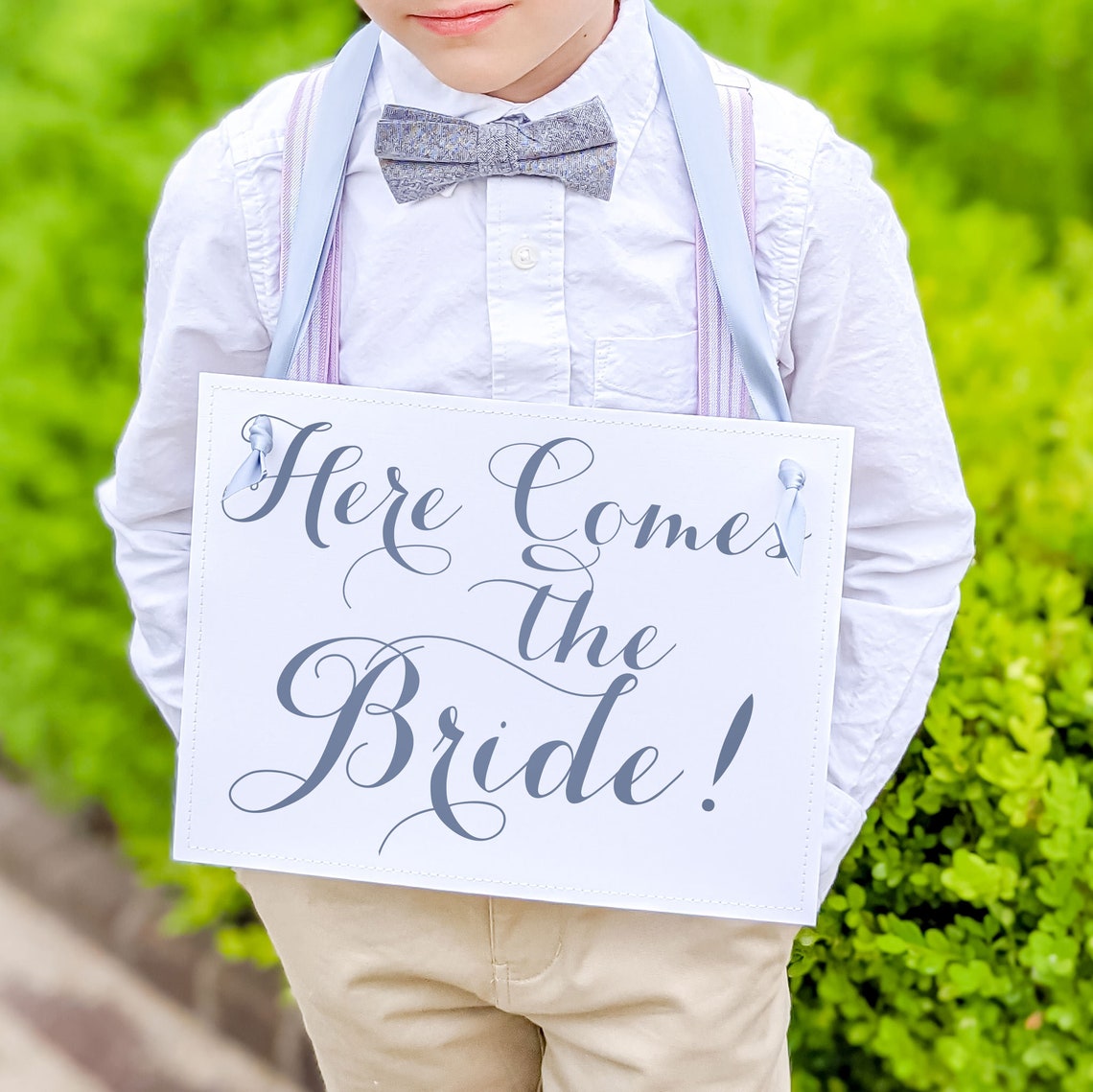 Ring Bearer Wedding Sign Here Comes The Bride Sign Flower Girl Etsy