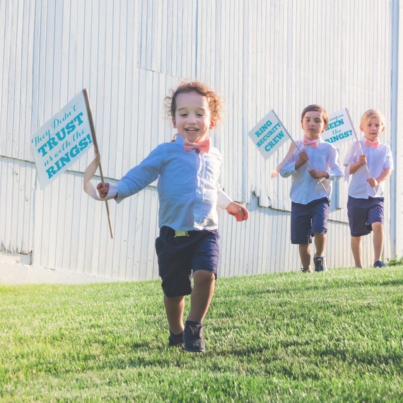 3 Ring Bearer Wedding Signs Funny Flags ring Security - Etsy Canada 3 Ring Bearer Wedding Signs Funny Flags ring Security - Etsy Canada