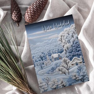 24-Pack Blank &#39;Winter Wonderland&#39; Cards w/White Envelopes – 1 Snowy Scene Design – Serene Seasonal Stationery, Premium Cardstock Set