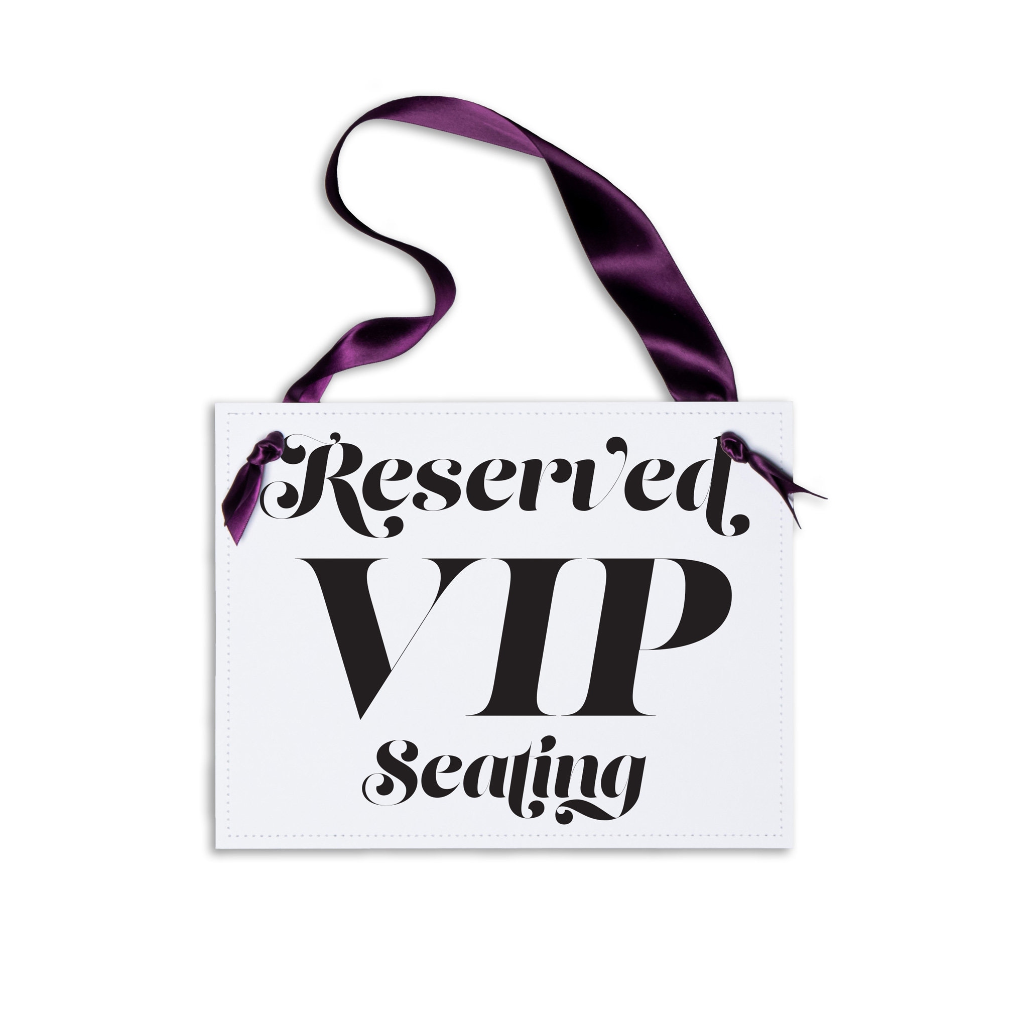 Elegant Reserved VIP Seating Sign for Weddings & Events, Bespoke Chair ...