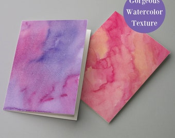 Aquarell Spektrum Grußkarten Set - 24 Stück mit weißen Umschlägen, verschiedene kunstvolle Designs